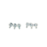925 silver earcuff zircons earrings