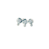 925 silver earcuff zircons earrings
