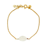 Gold bracelet and natural stones