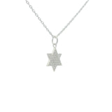 925 silver necklace with Star of David and zircons