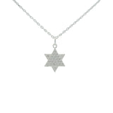 925 silver necklace with Star of David and zircons