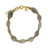 Bracelet doré labradorite et grenat