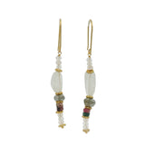 Multi-stone gold earrings