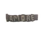 Bracelet brésilien doré fil tissé marron foncé et crème "amore"
