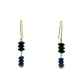 Golden duo stone disc earrings
