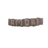 Bracelet brésilien doré fil tissé marron et crème "amore"