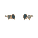 Golden earrings and drop stones