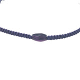 Bracelet doré cordon tressé violet avec améthyste