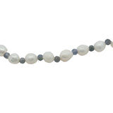 Chaine de cheville dorée en perles de culture et iolite
