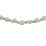 Chaine de cheville dorée perles de culture et labradorite