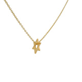 Collier doré petite étoile de David martelée