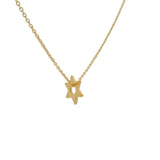 Collier doré petite étoile de David martelée