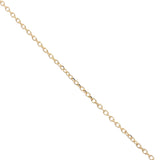 Gold necklace with faceted stone and triangles pendant