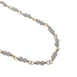 Collier doré avec duo labradorite 38 cm