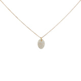 Golden necklace with natural stone Buddha pendant