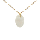 Golden necklace with natural stone Buddha pendant