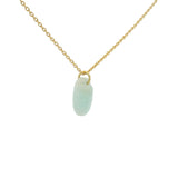 Golden necklace with natural stone Buddha pendant