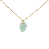 Golden necklace with natural stone Buddha pendant