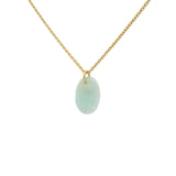 Golden necklace with natural stone Buddha pendant