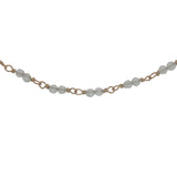 Collier doré avec duo prehnite 38 cm