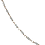 Collier doré avec duo prehnite 38 cm