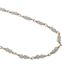 Collier doré avec duo prehnite 38 cm