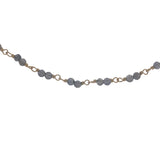 Collier doré avec duo iolite 38 cm