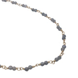 Collier doré avec duo iolite 38 cm