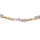 Gold stone and tube bracelet