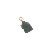 Charms doré Ganesh taillée dans du quartz fumé
