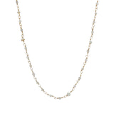 Santa Maria Gold Necklace in Labradorite, Moonstone and Cultured Pearl