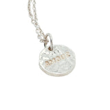 Collier en argent 925 médaille amour 42 cm