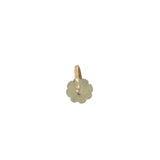 Charms doré fleur taillée dans du quartz citron avec étrier