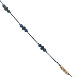 Collier doré lapis lazulis main de Fatma taillée dans la pierre 60 cm