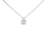 925 silver zircon solitaire necklace