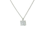 925 silver zircon solitaire necklace
