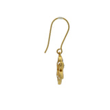 Gold Star of David Stone Earrings