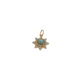 Charms doré soleil zircons et labradorite