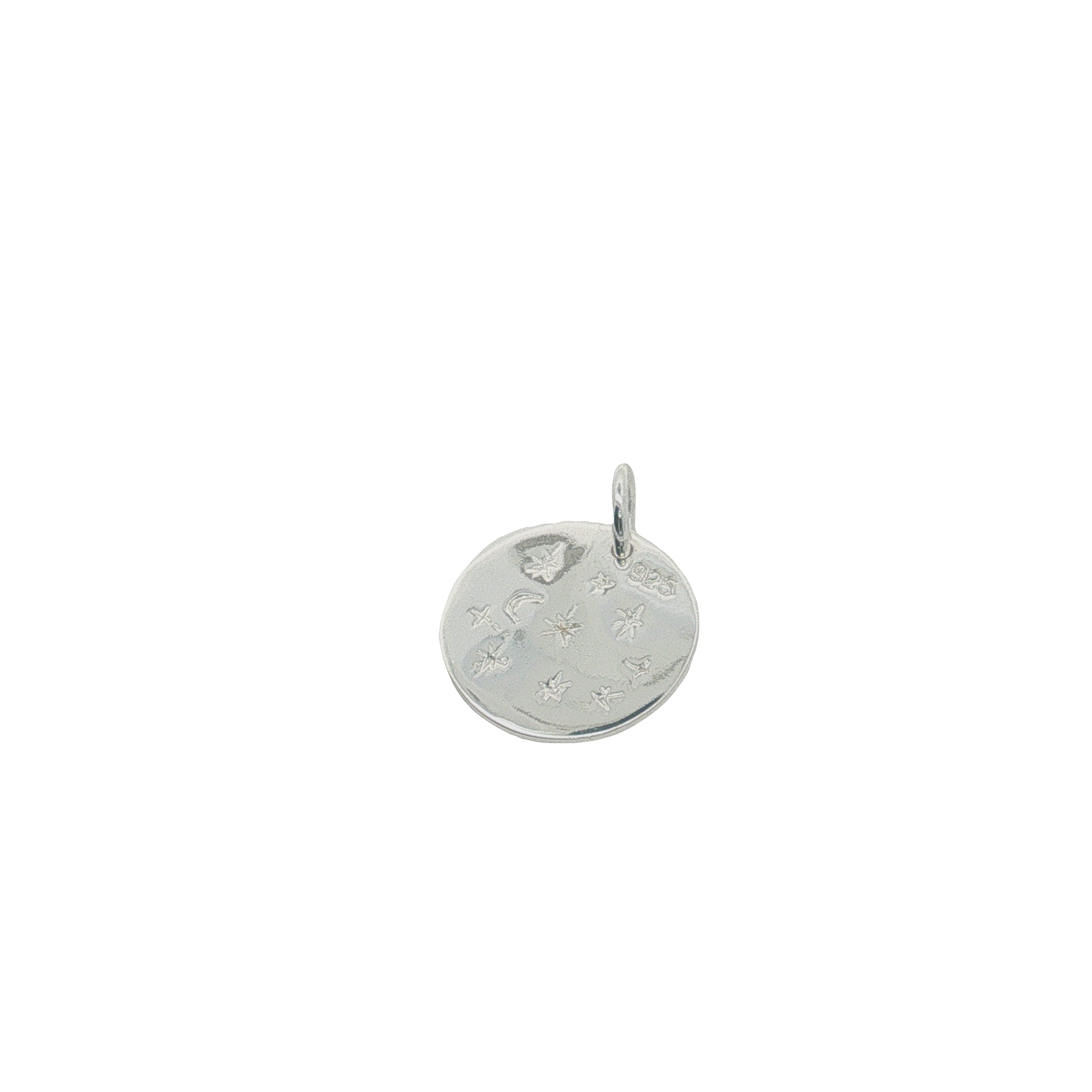 Charms argent 925 médaille "you are my lucky" avec étoiles