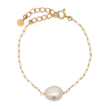 Gold freshwater pearl bracelet
