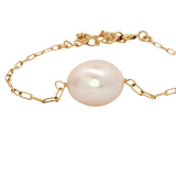 Gold freshwater pearl bracelet