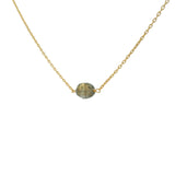 Collier doré labradorite facettée 38cm