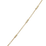 Collier doré clef tourmaline rose et zircons 60 cm