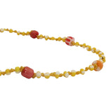 Golden bracelet with miyuki beads and yellow thread