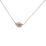 Collier ras de cou fil fin coloré et perle de culture