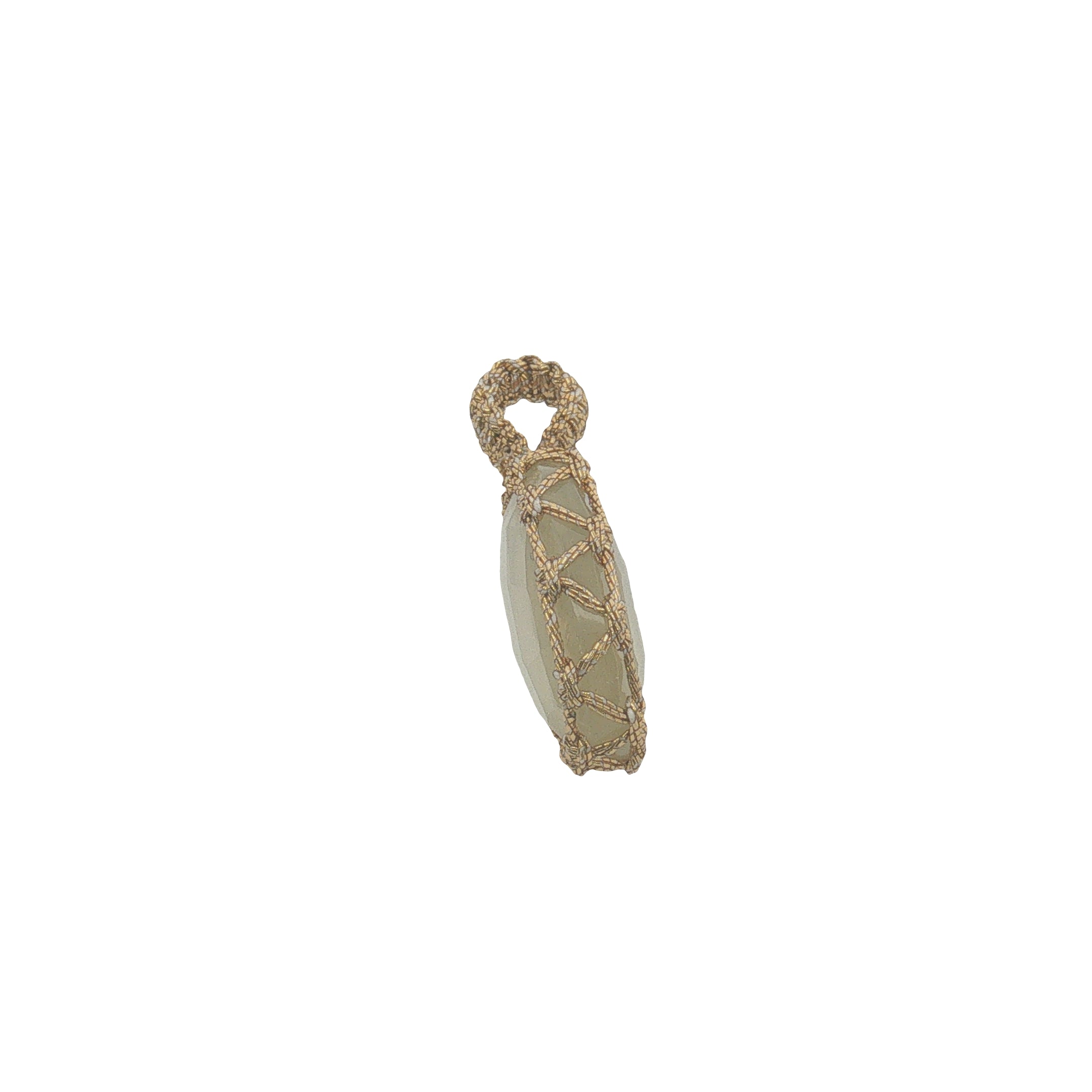 Charms doré Johri Bazaar quartz citron et fil doré