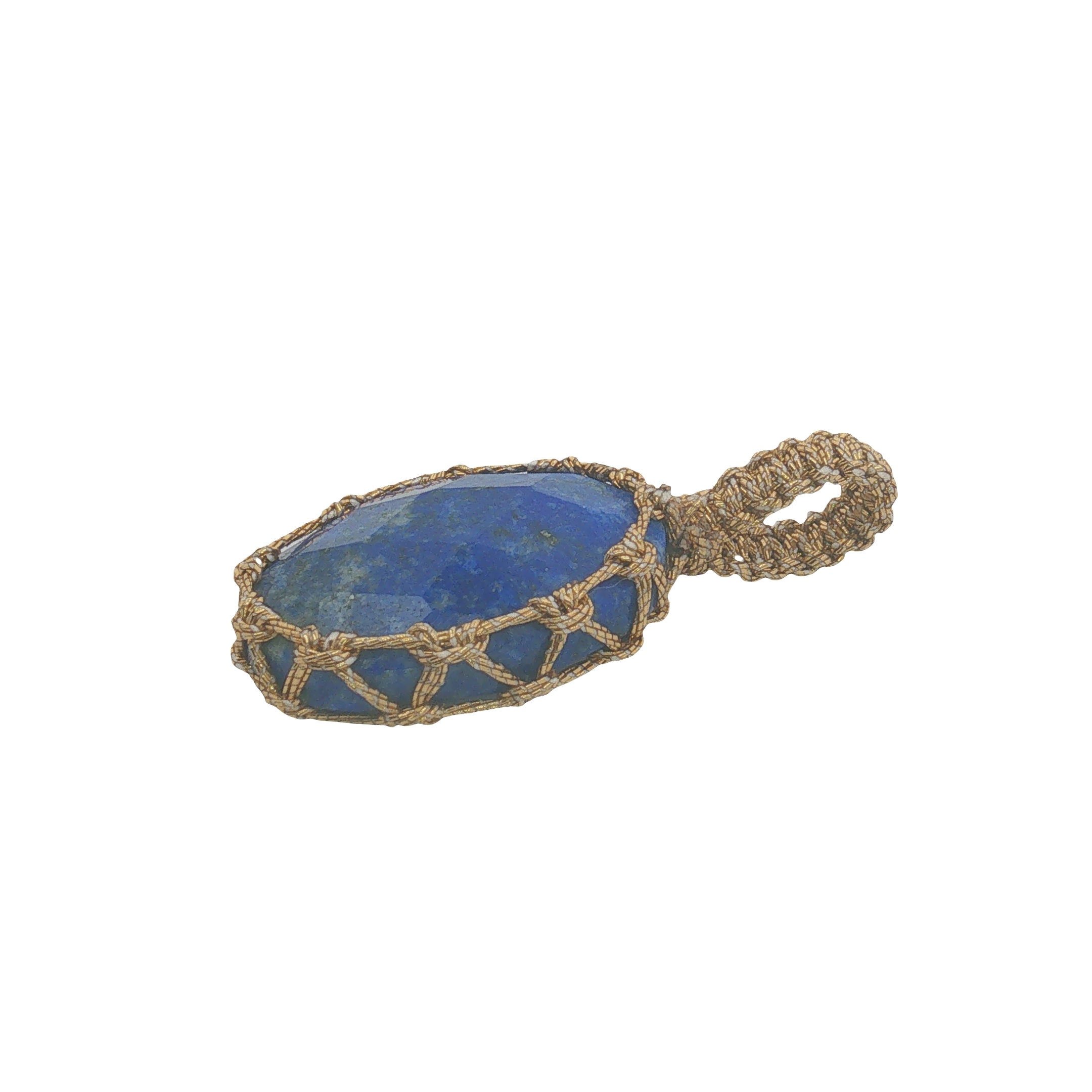 Charms doré Johri bazaar lapis lazuli et fil doré