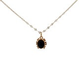 Collier doré Scarabée onyx noire 42 cm