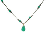 Collier en fil orné d'un mix de pierres  42cm