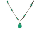 Collier en fil orné d'un mix de pierres  42cm